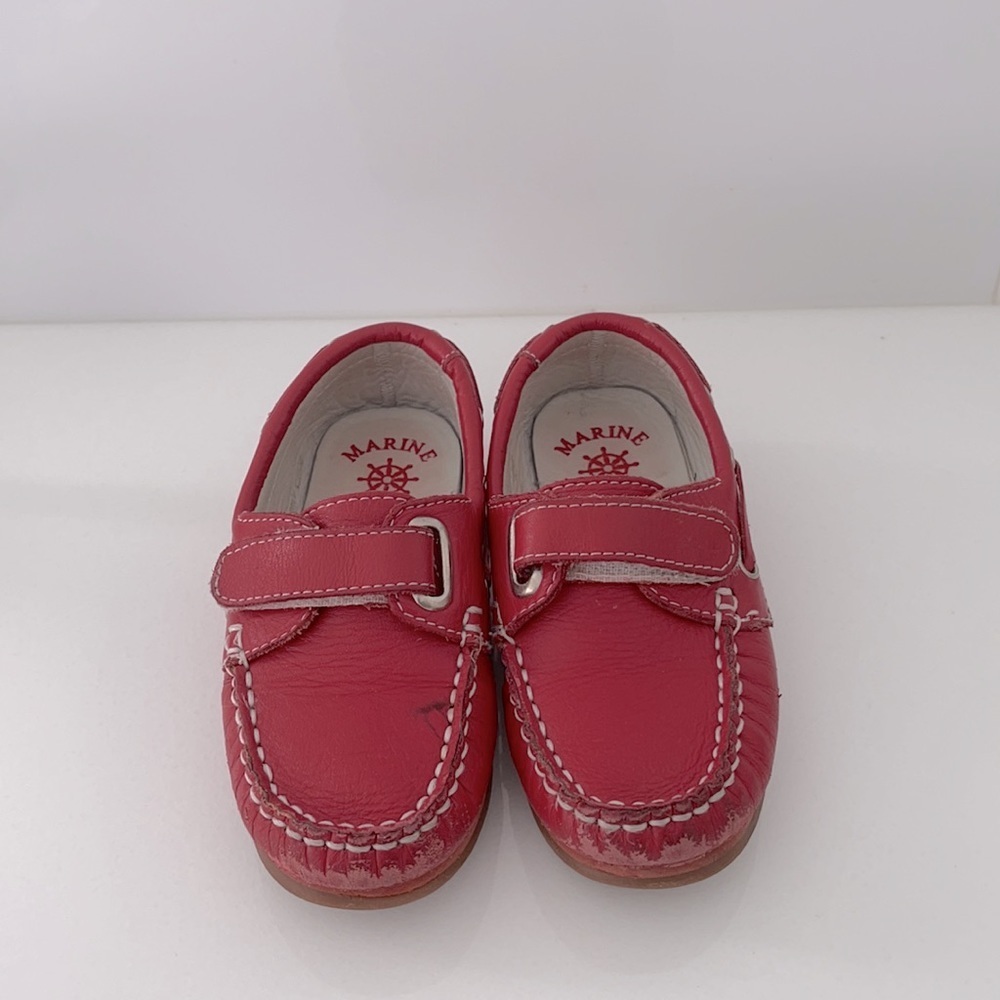 Marine W.A.G. Boys Red Moccasins Size 25 - Picture 4 of 9
